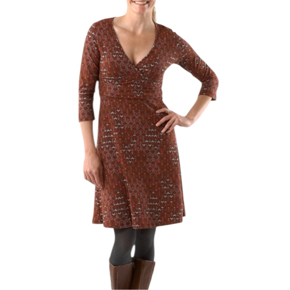 Patagonia Margot 3/4 Sleeve Fit & Flare Stretch Casual Dress